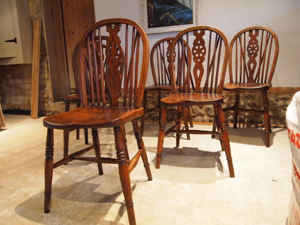Chairs set of 6 Edwardian Windsor Ash and Elm c1910 View III