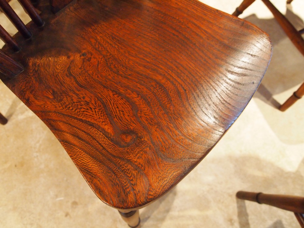 Chairs set of 6 Edwardian Windsor Ash and Elm c1910 View VI