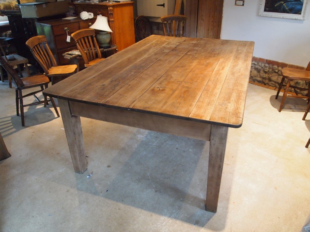 Table refectory Norfolk farmhouse dining Oak seats 10 c1910 View VII