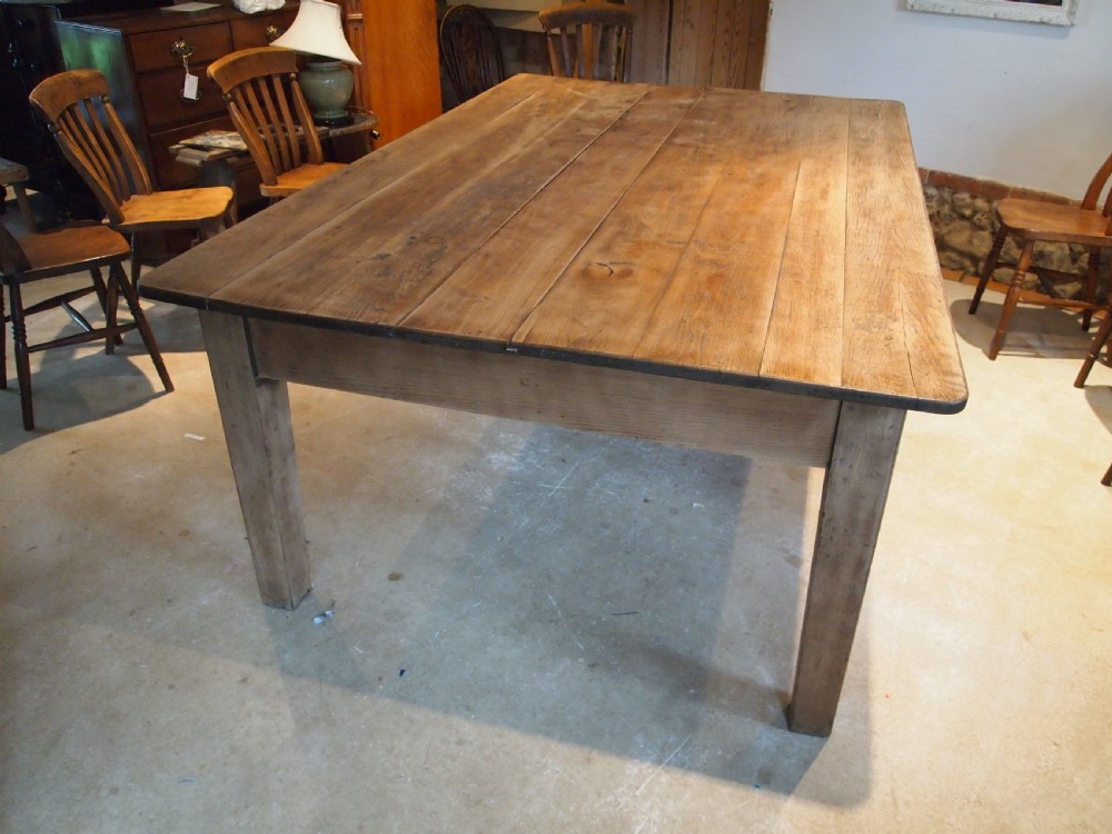 Table refectory Norfolk farmhouse dining Oak seats 10 c1910 View VII