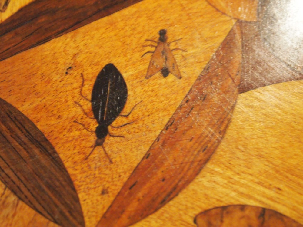 Table rare stunning specimen inlaid lamp hall side c1830 View III