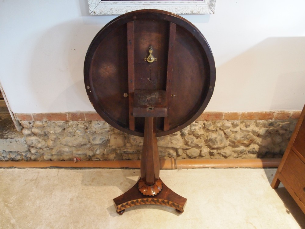 Table rare stunning specimen inlaid lamp hall side c1830 View VIII