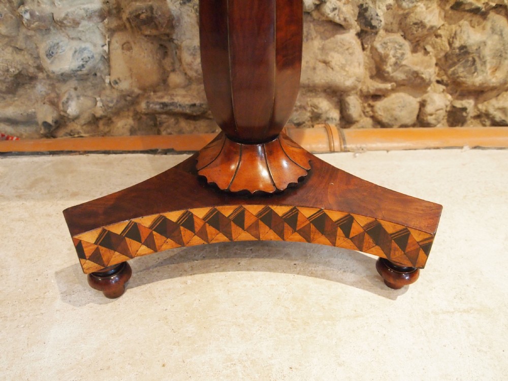 Table rare stunning specimen inlaid lamp hall side c1830 View IX