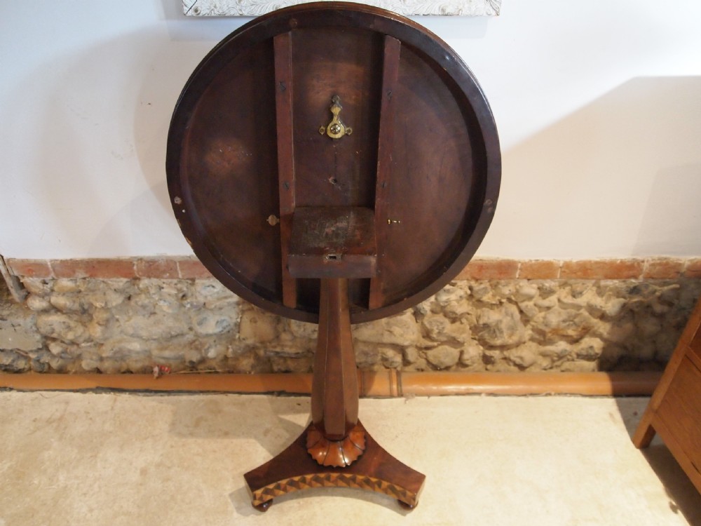 Table rare stunning specimen inlaid lamp hall side c1830 View X