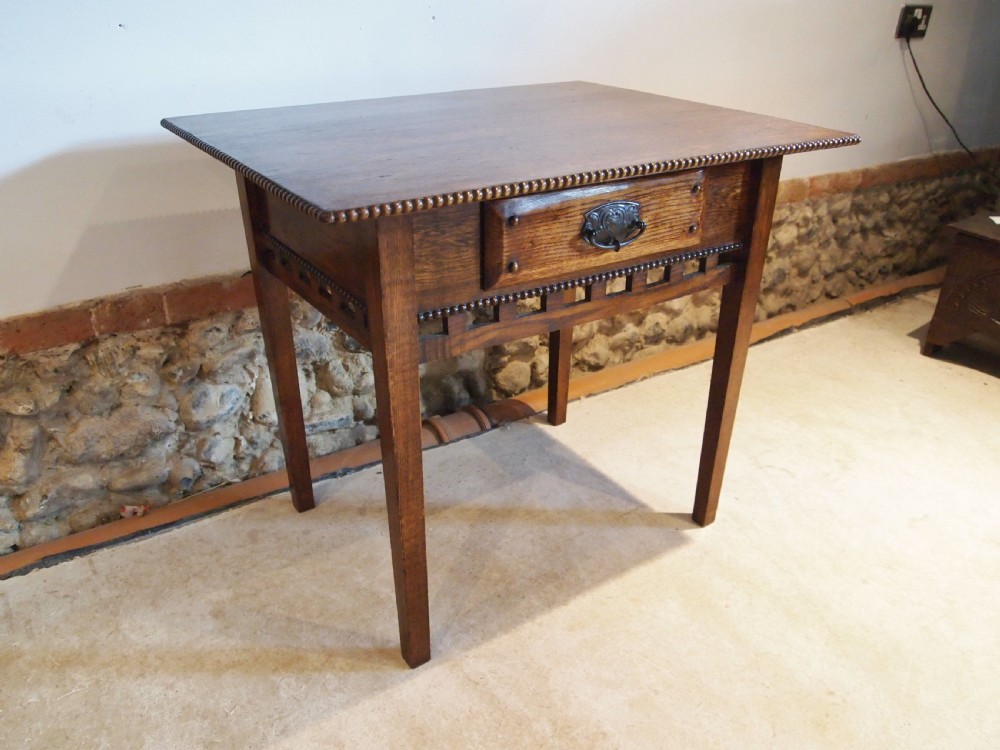 Table Arts and Crafts Oak Liberty style c1900 View III