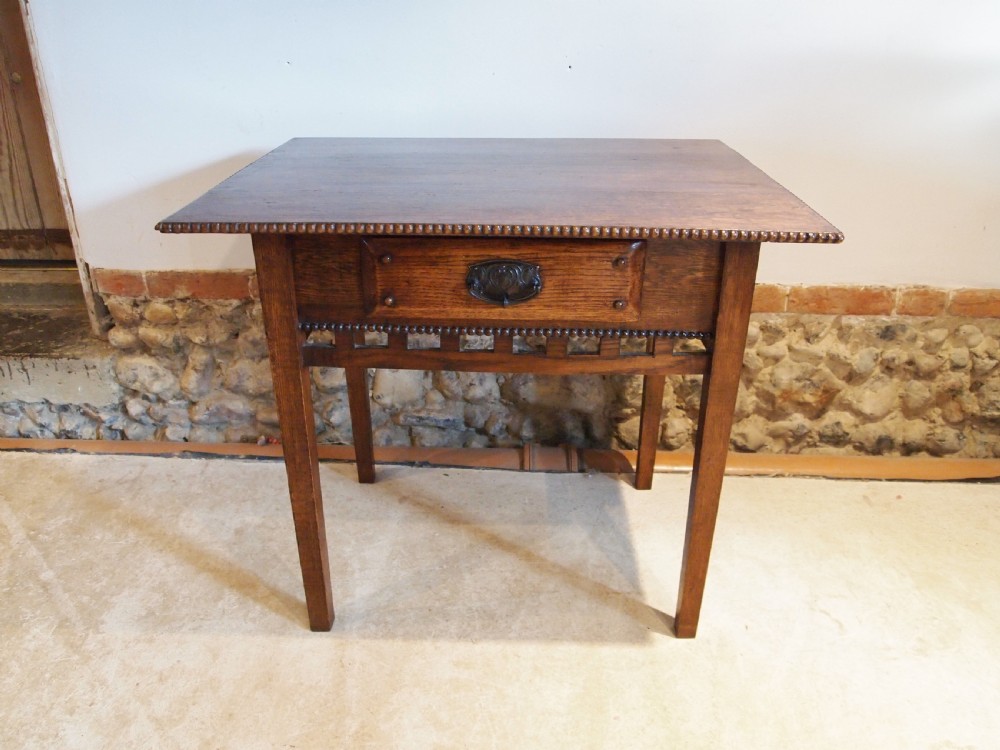 Table Arts and Crafts Oak Liberty style c1900 View V