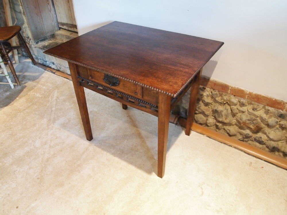 Table Arts and Crafts Oak Liberty style c1900 View VIII