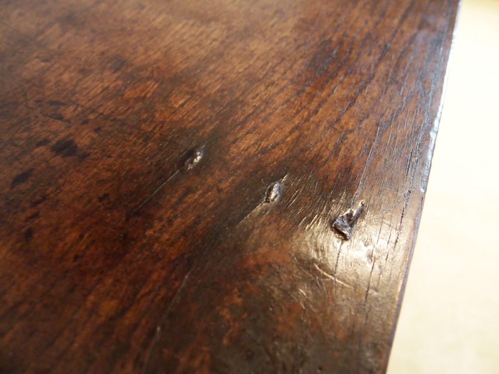 Coffer chest box Queen Anne Elm six plank c1700 View IX