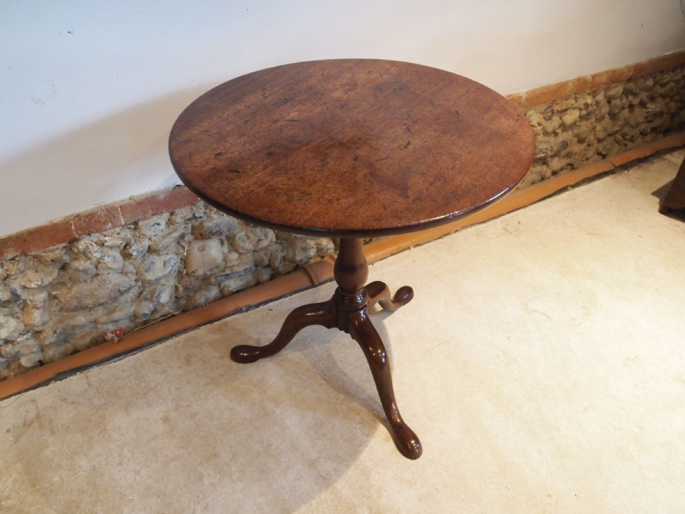 Table George III Cuban Mahogany birdcage side hall lamp c1790 View III