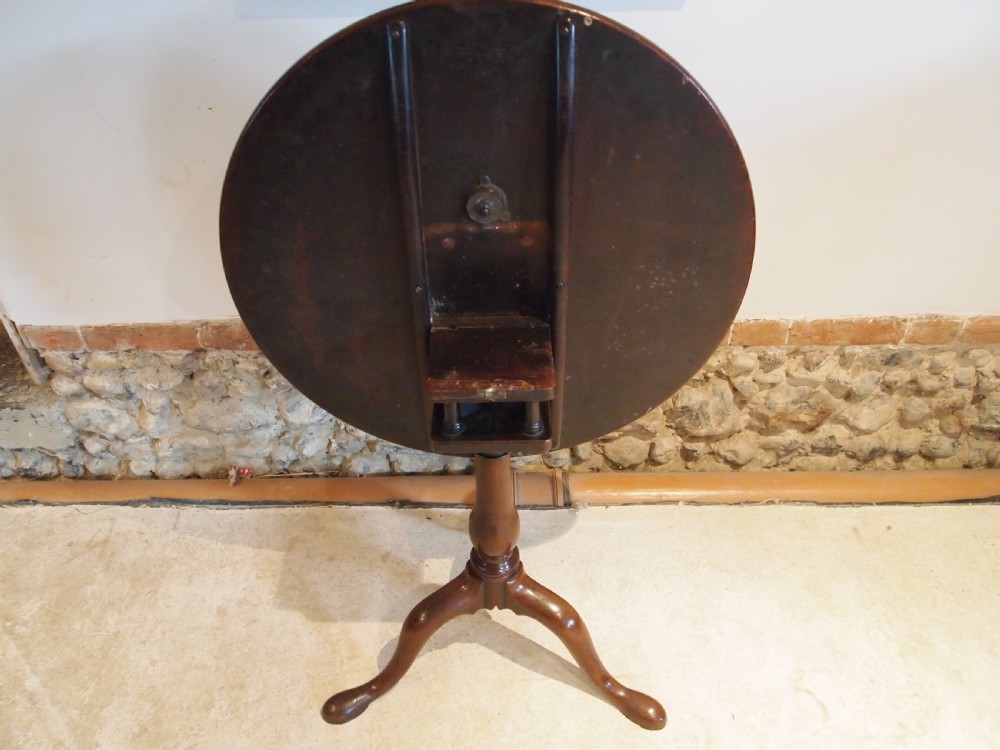 Table George III Cuban Mahogany birdcage side hall lamp c1790 View V