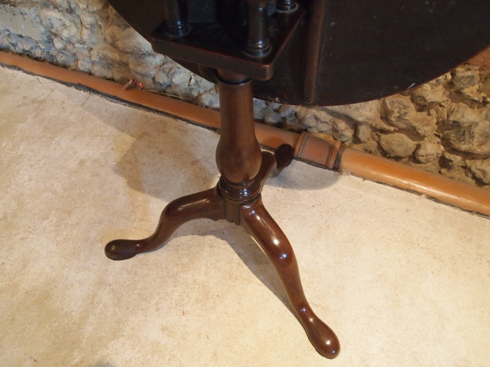 Table George III Cuban Mahogany birdcage side hall lamp c1790 View X