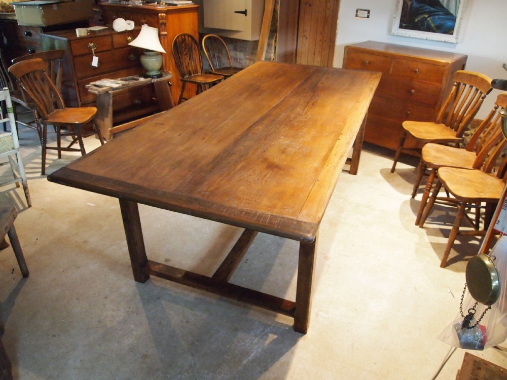 Table farmhouse refectory dining Oak and Sycamore c1880