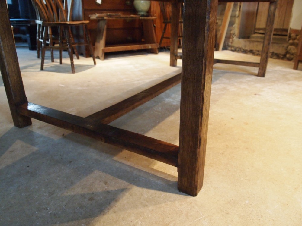 Table farmhouse refectory dining Oak and Sycamore c1880 View IX