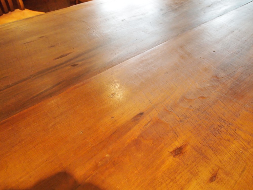 Table farmhouse refectory dining Oak and Sycamore c1880 View X