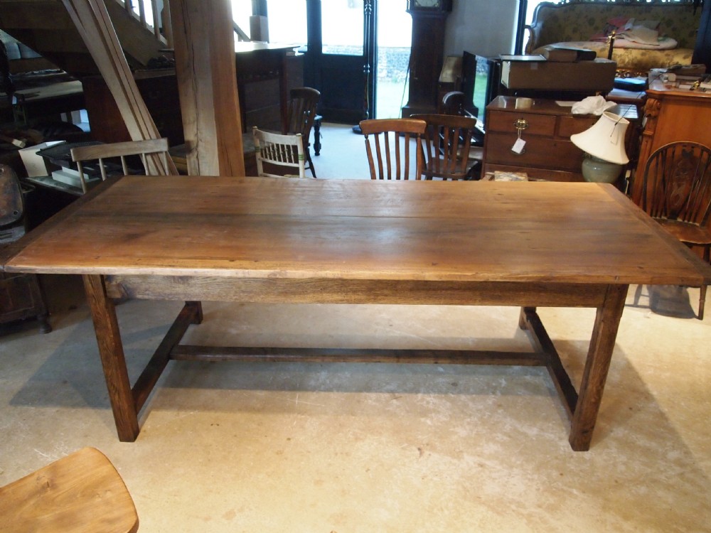 Table farmhouse refectory dining Oak and Sycamore c1880 View XII