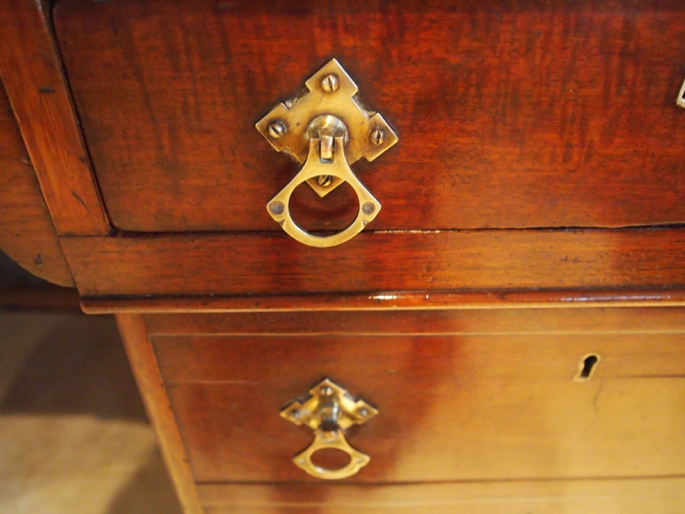 Desk Victorian Mahogany arts and crafts 3 part c1880 View VIII