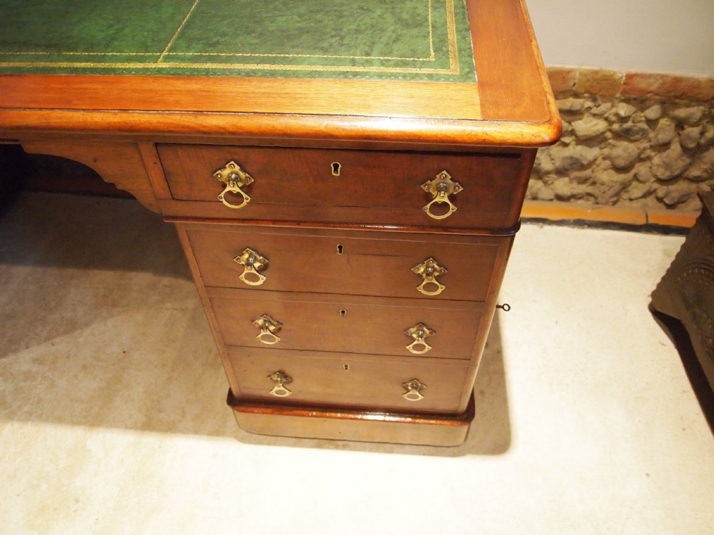 Desk Victorian Mahogany arts and crafts 3 part c1880 View XII