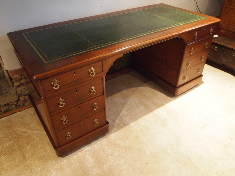 Desk Victorian Mahogany arts and crafts 3 part c1880 View XIII