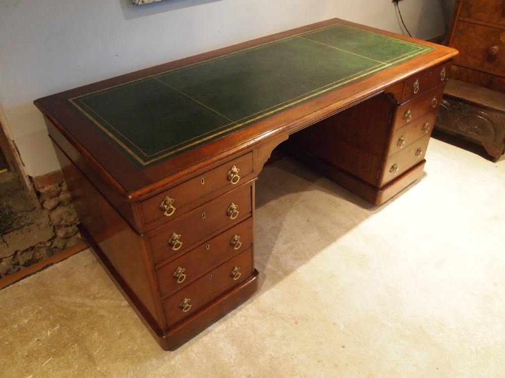 Desk Victorian Mahogany arts and crafts 3 part c1880 View XIV