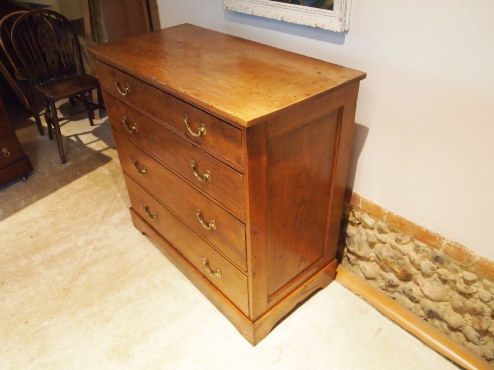 Chest of drawers rare George III Elm c1810 View IX