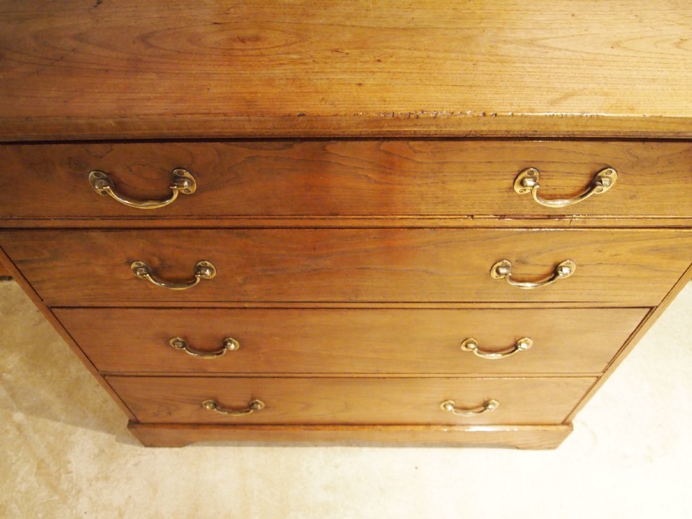 Chest of drawers rare George III Elm c1810 View XI