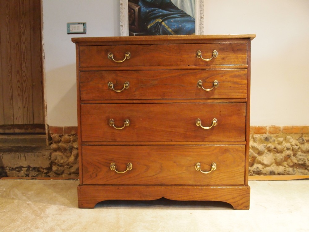 Chest of drawers rare George III Elm c1810 View XII