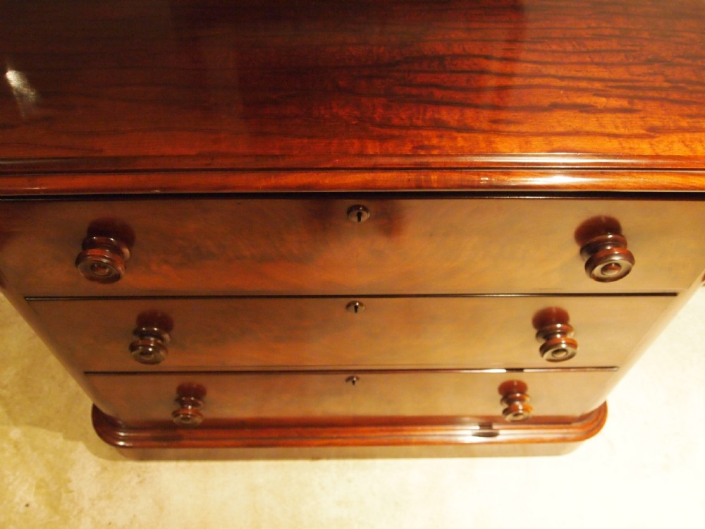 Chest of drawers fine quality Plum Pudding Mahogany Victorian c1850 View VI