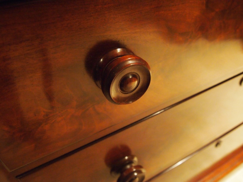 Chest of drawers fine quality Plum Pudding Mahogany Victorian c1850 View VIII