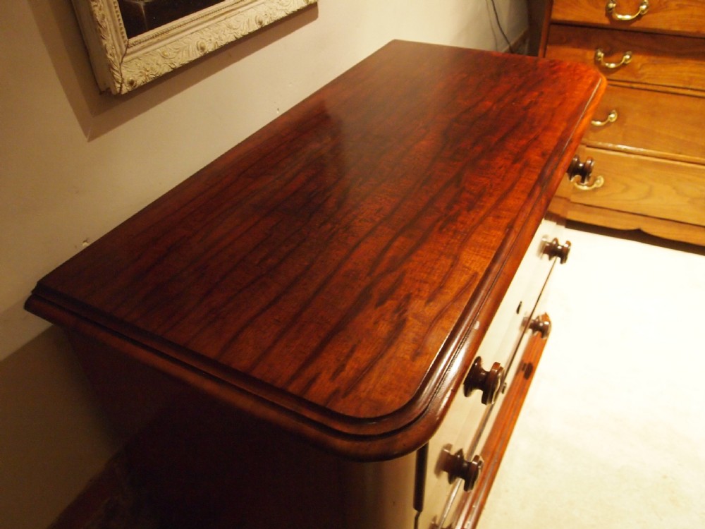 Chest of drawers fine quality Plum Pudding Mahogany Victorian c1850 View IX