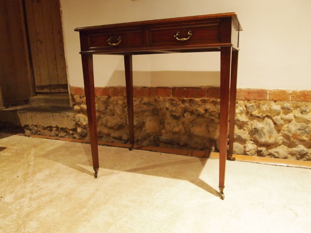Table lamp hall side console Edwardian Mahogany c1900