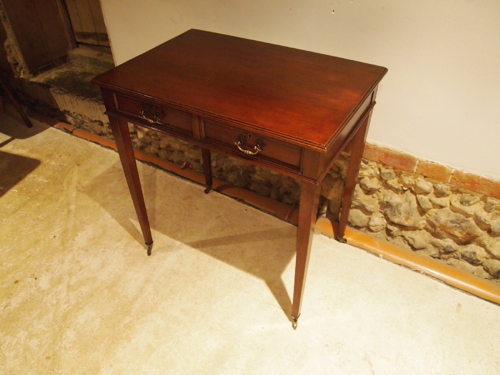 Table lamp hall side console Edwardian Mahogany c1900 View VI