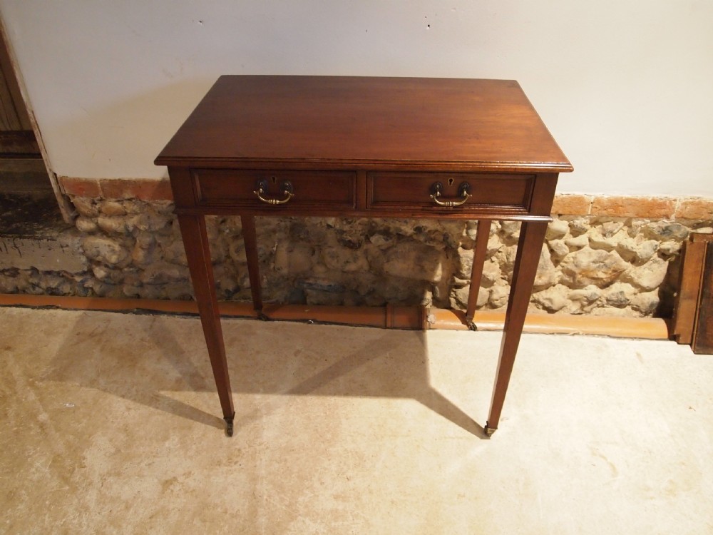 Table lamp hall side console Edwardian Mahogany c1900 View VII