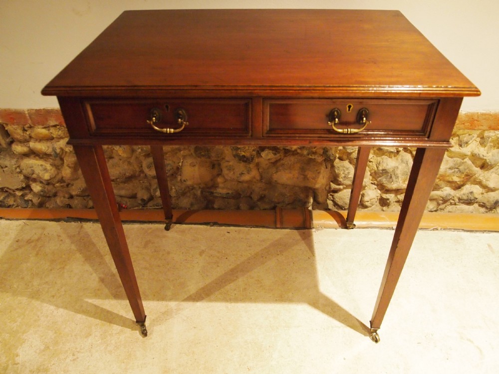 Table lamp hall side console Edwardian Mahogany c1900 View XI