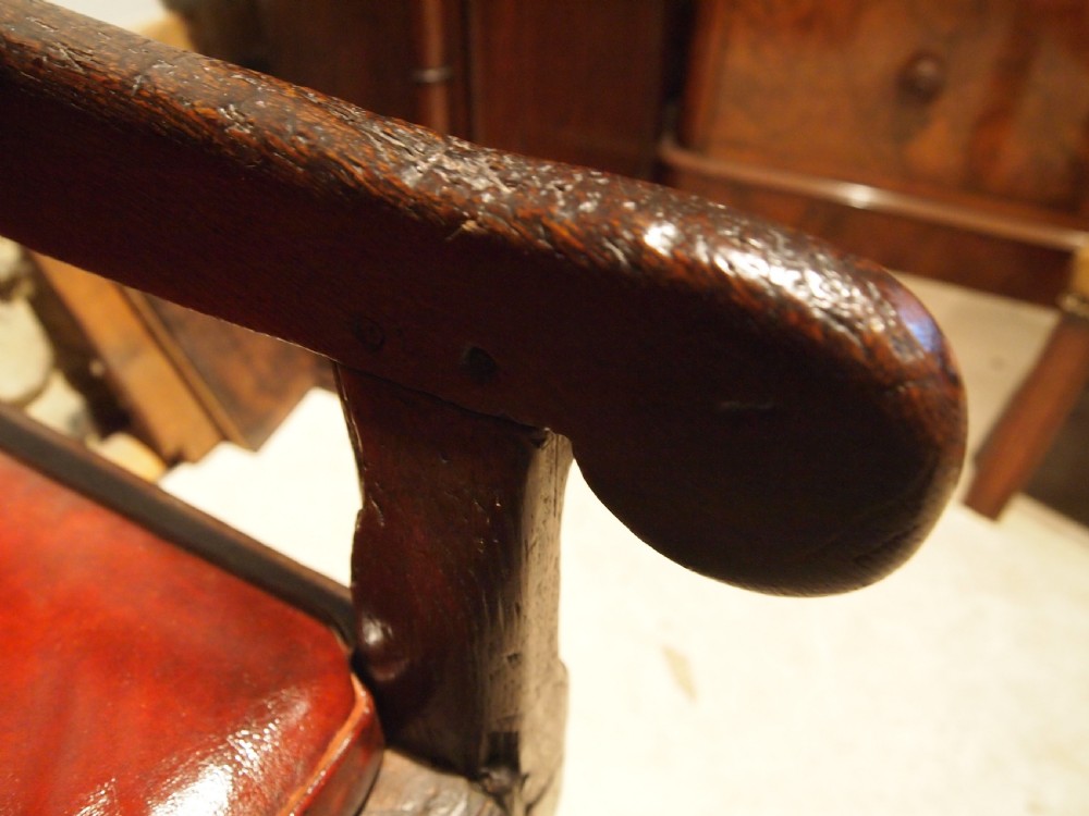 Settle bench rare stunning small Charles II Oak c1660 View II