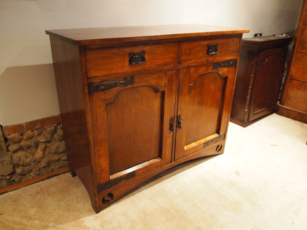 Sideboard dresser Arts and Crafts Oak c1900