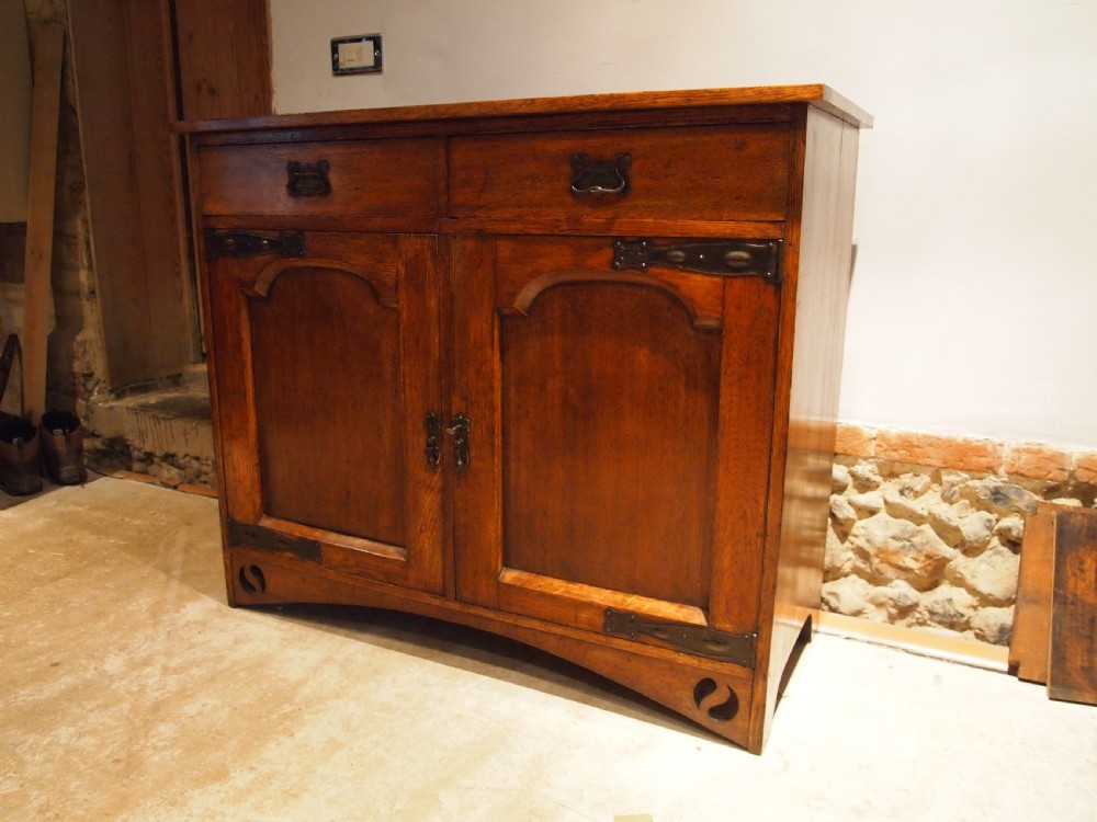 Sideboard dresser Arts and Crafts Oak c1900 View VII