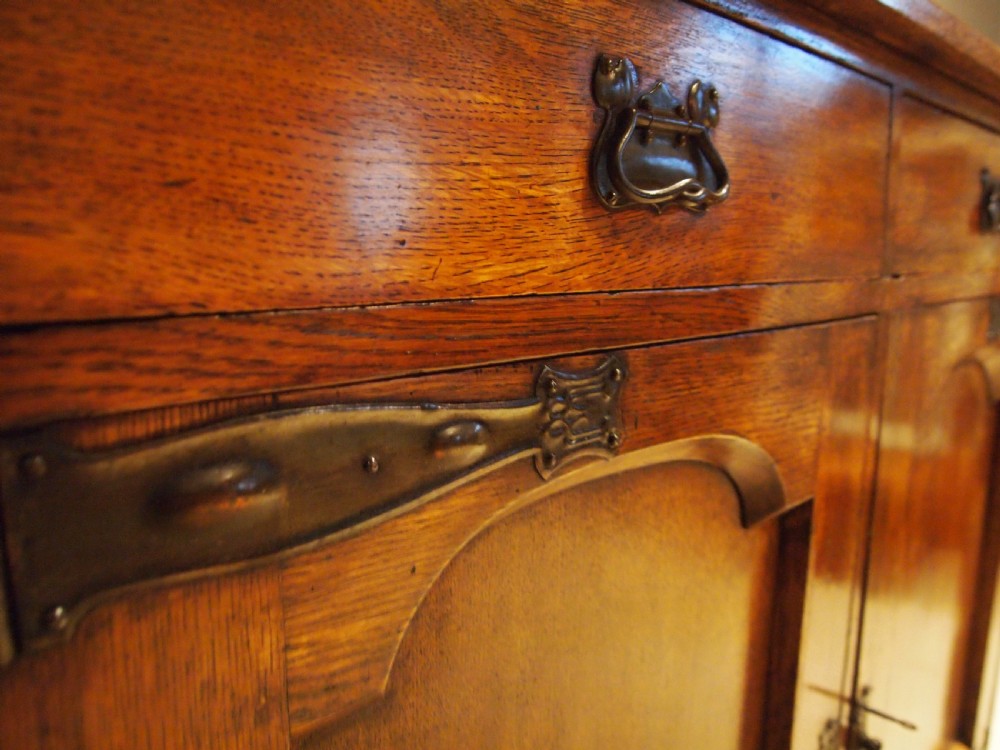 Sideboard dresser Arts and Crafts Oak c1900 View VIII