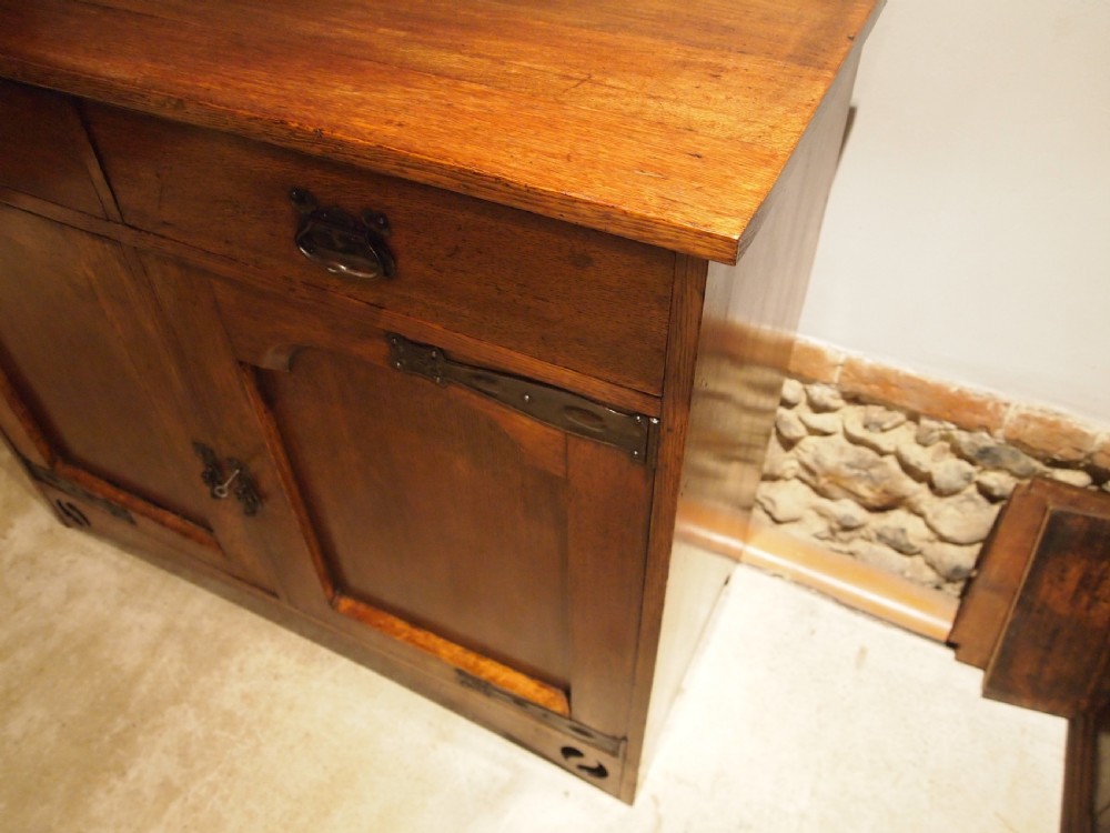 Sideboard dresser Arts and Crafts Oak c1900 View IX