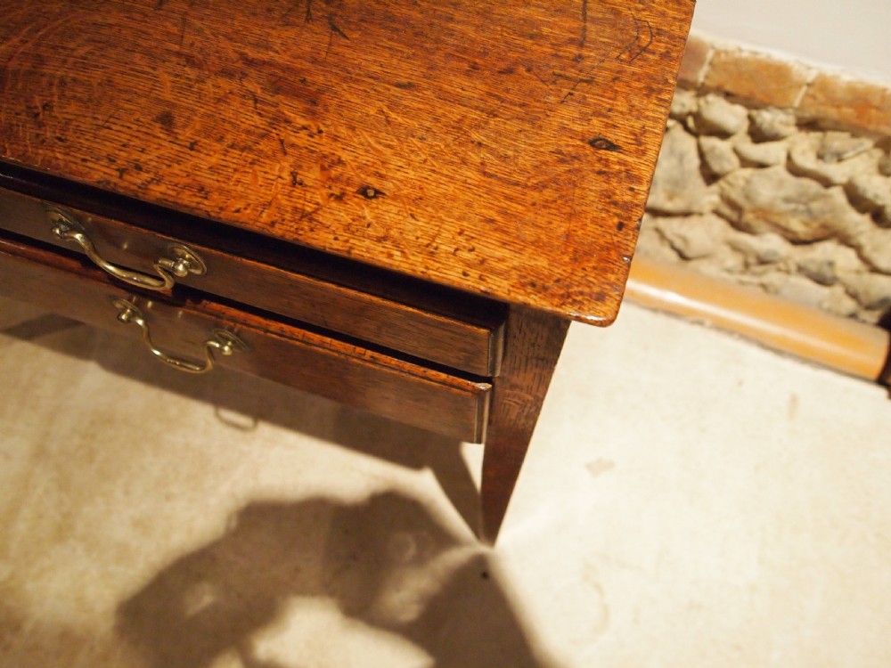 Table lowboy hall lamp George III Oak c1770 View VI