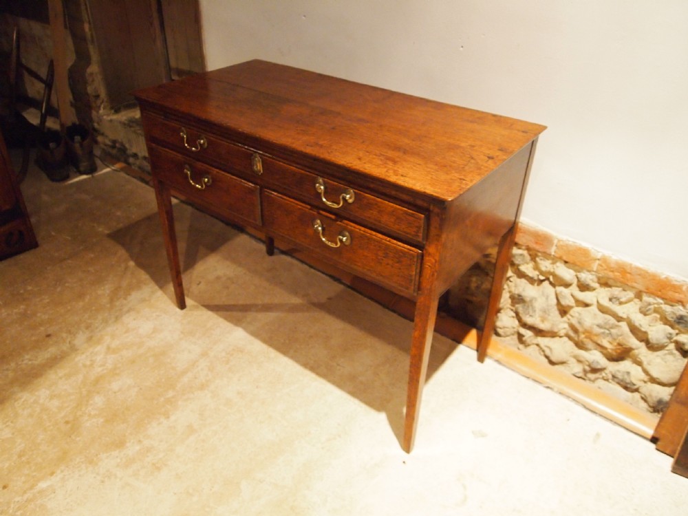 Table lowboy hall lamp George III Oak c1770 View VIII