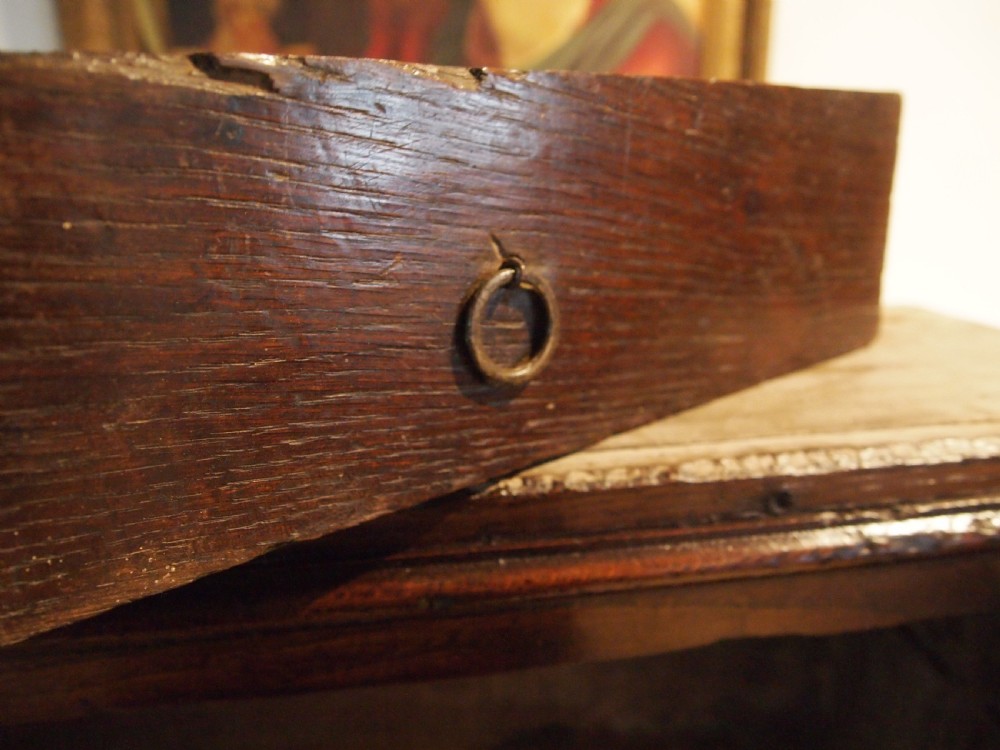 Cupboard cabinet Oak Charles II spice hanging c1670 View XIII