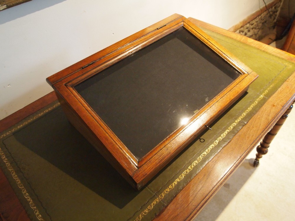 Cabinet display shop haberdashery bijouterie Victorian Oak c1890