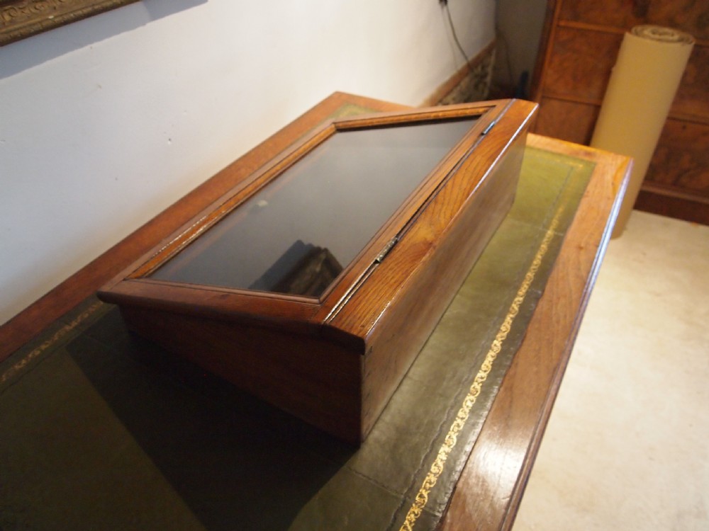 Cabinet display shop haberdashery bijouterie Victorian Oak c1890 View IX