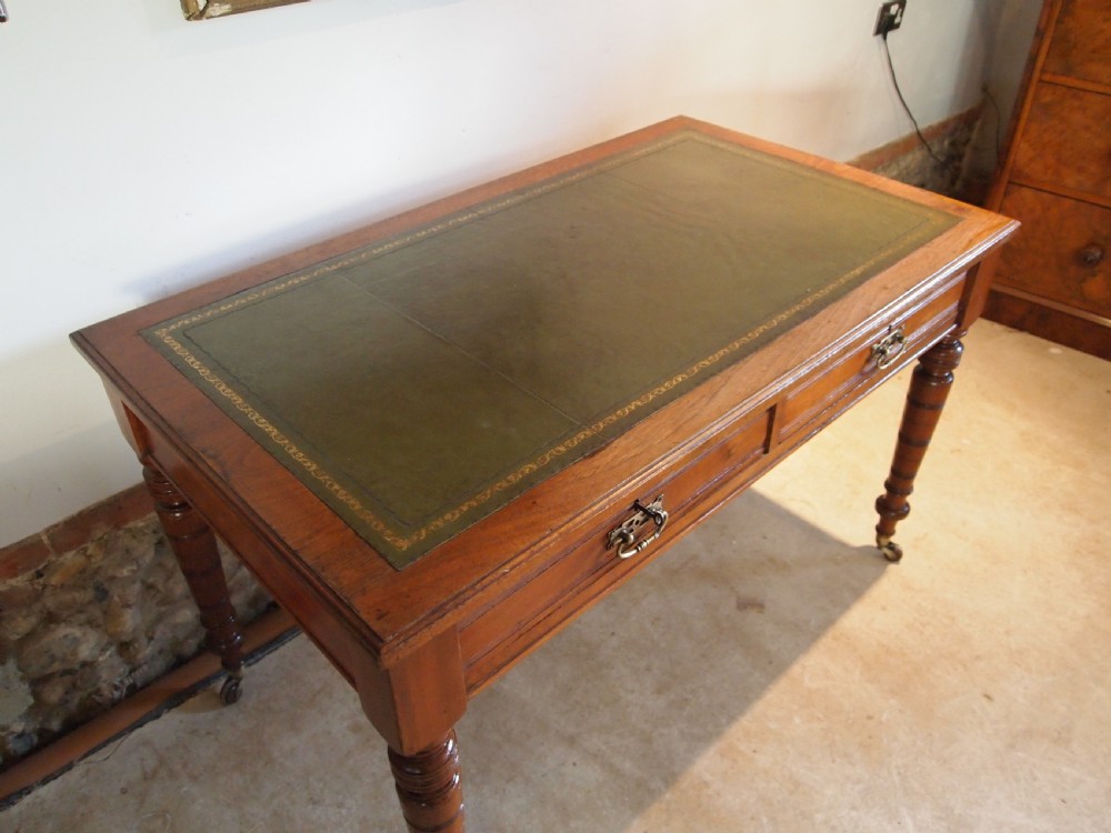 Desk fine Victorian Walnut c1880 View XIV