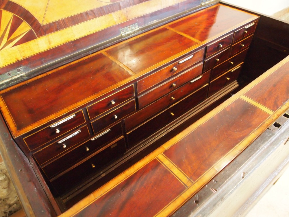 Chest rare fine George III cabinet makers tool chest c1800 View III