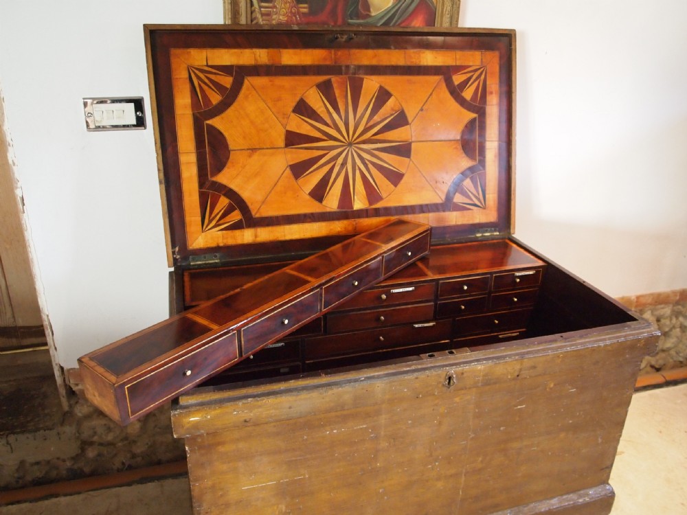 Chest rare fine George III cabinet makers tool chest c1800 View X