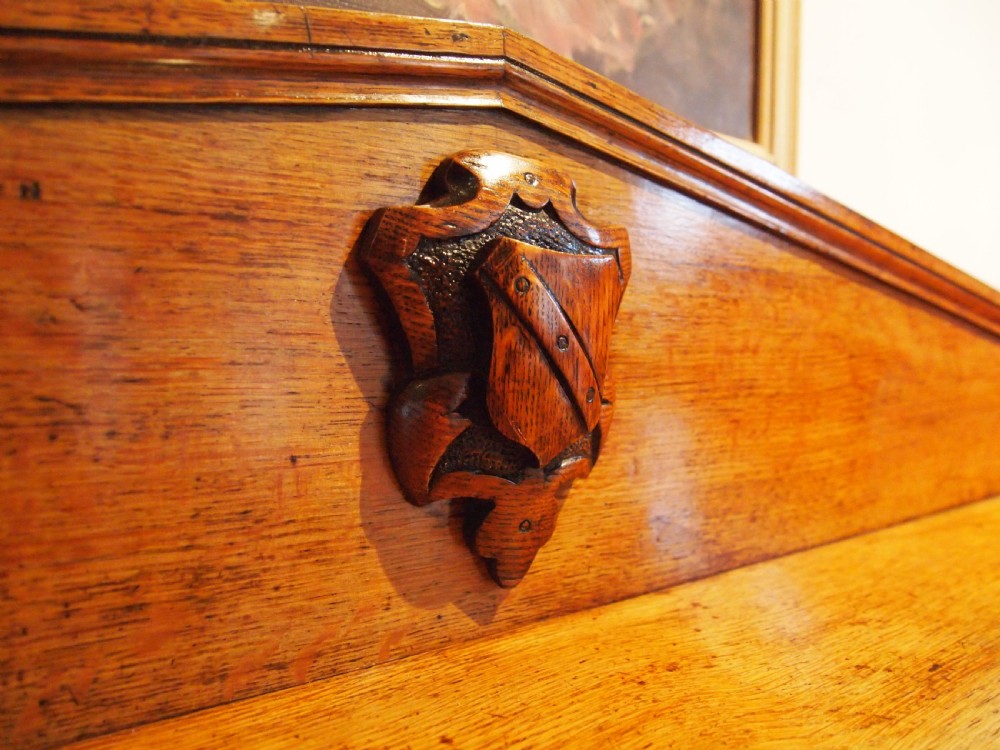 Table Hall lamp console slim Victorian Oak c1850 View III