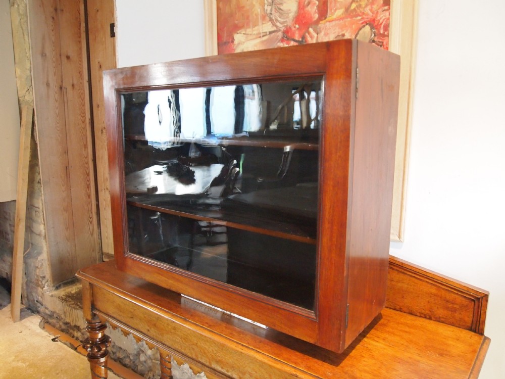 Cabinet display apothecary Victorian Mahogany c1890 View IV