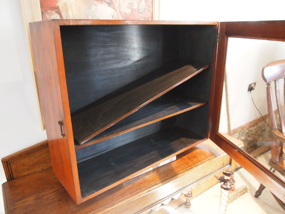 Cabinet display apothecary Victorian Mahogany c1890 View V