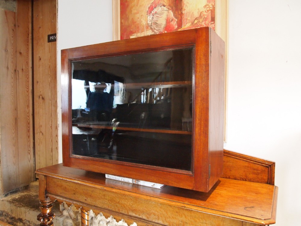 Cabinet display apothecary Victorian Mahogany c1890 View IX